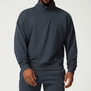 Men's Half-Zip Stand-Collar Athleisure Sweatshirt Manufacturer
