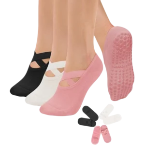 Pilates Socks Yoga Socks with Grips for Women Non Slip