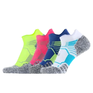 Seamless Toe Soft and Cool Coolmax Running Ankle Socks With Thick Terry Cushion Colorful Sport Socks Unisex