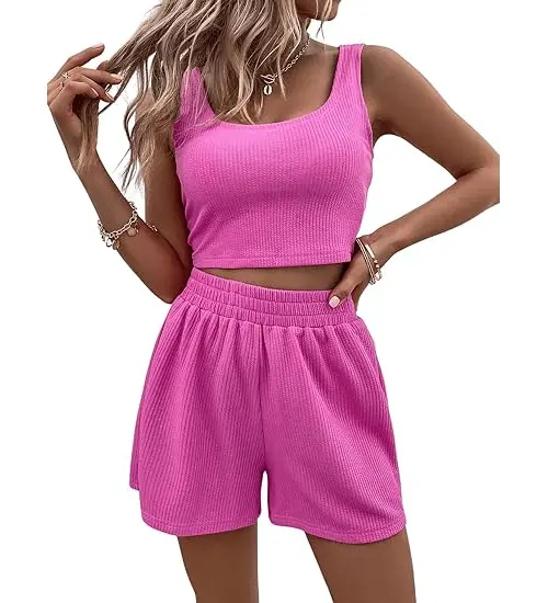 Ribbed Tank and Shorts Set