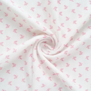 Silver Antibacterial Thermochromic Bamboo Printed Fabric Watermelon Red