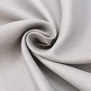 Silver Semi-Silver Thick Twill Fabric Natural Color